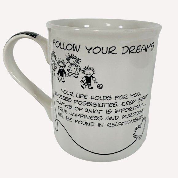Graduation Inspirational Coffee Mug Gift Ceramic Follow Your Dreams 16 oz Enesco - Picture 2 of 10
